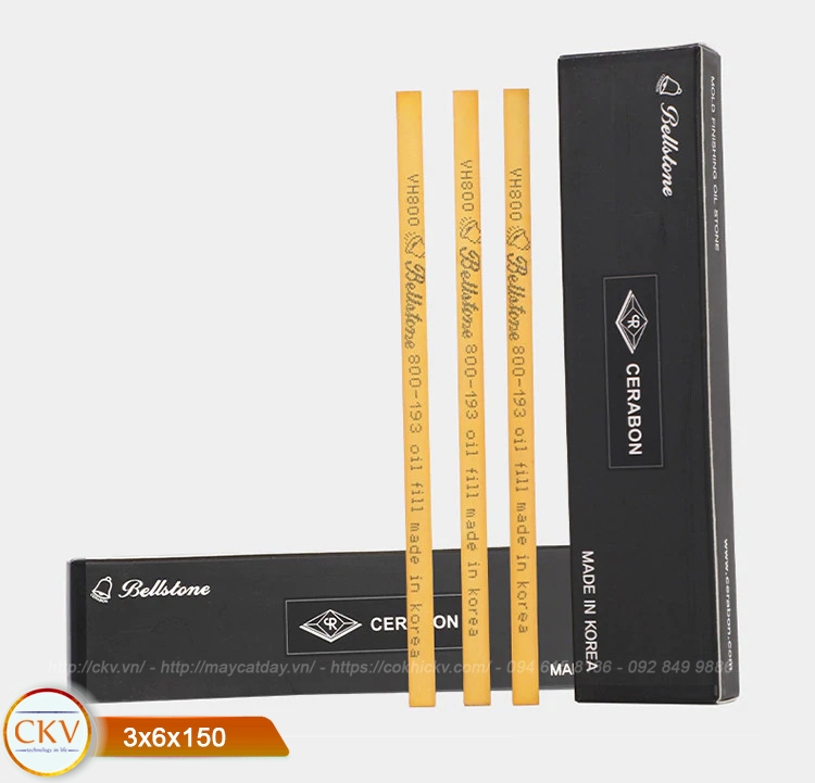 Đá mài dầu Bellstone dạng cầm tay mài dũa khuôn mẫu 3x6x150 #3000