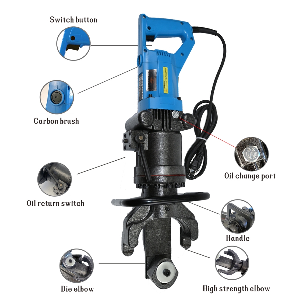 Máy uốn/nắn thép thủy lực cầm tay D8-D32 CKV-JU28 220V/2000W