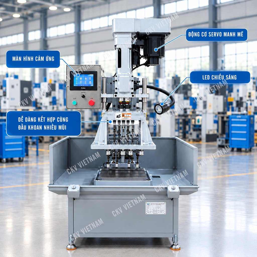 Máy khoan taro để bàn tự động CKV-104 | CKV VIETNAM