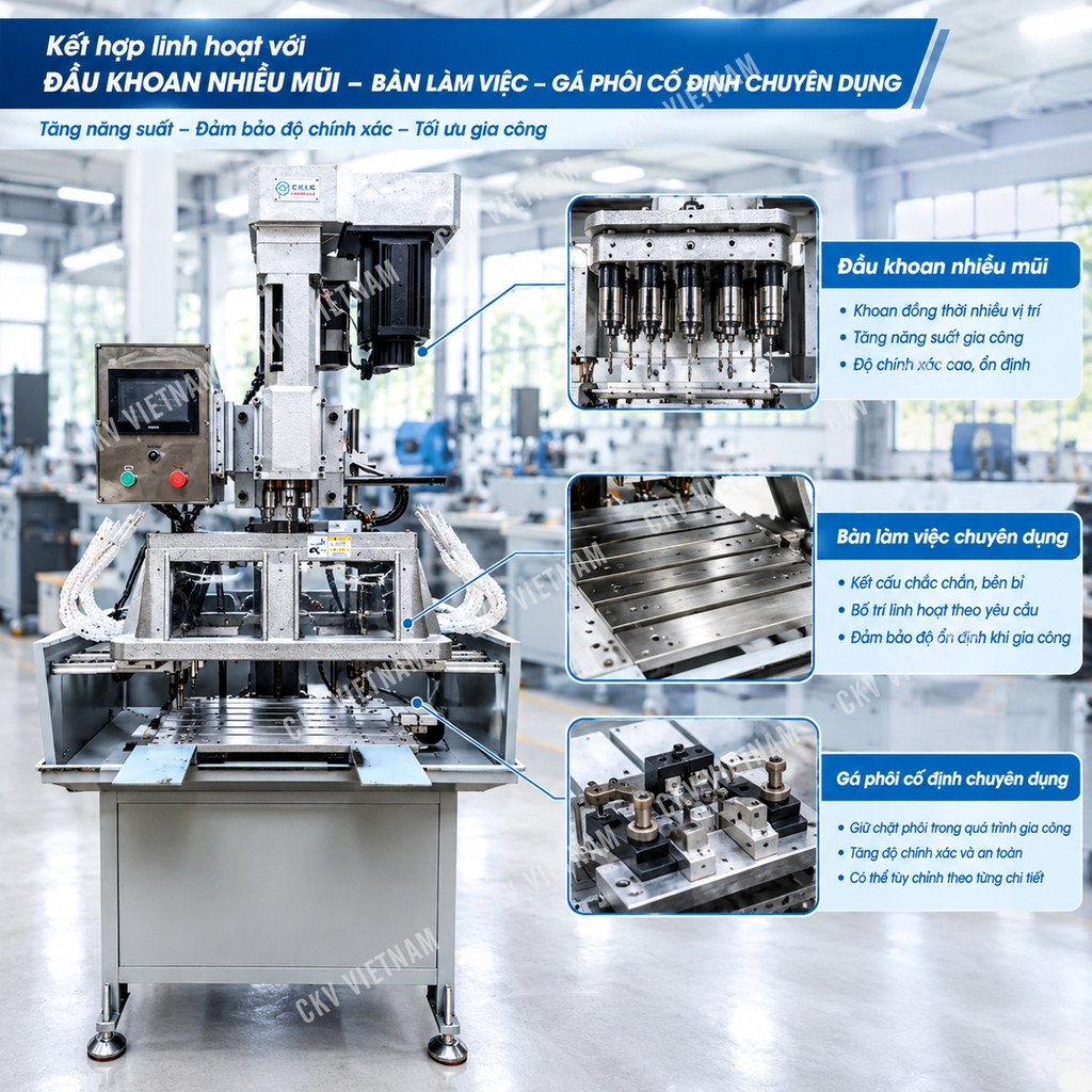 Máy khoan taro để bàn tự động CKV-92 – CKV VIETNAM