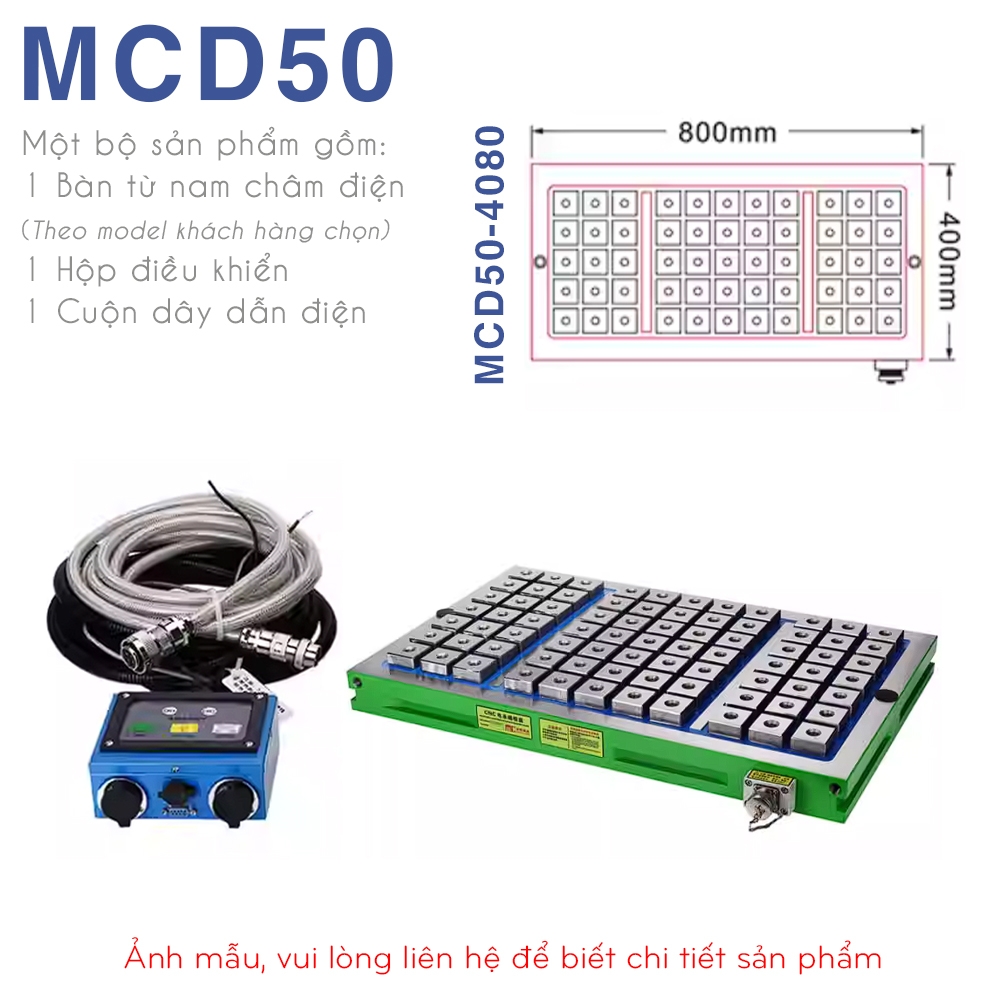 Bàn từ điện MCD50-40100 cho gia công hàng loạt