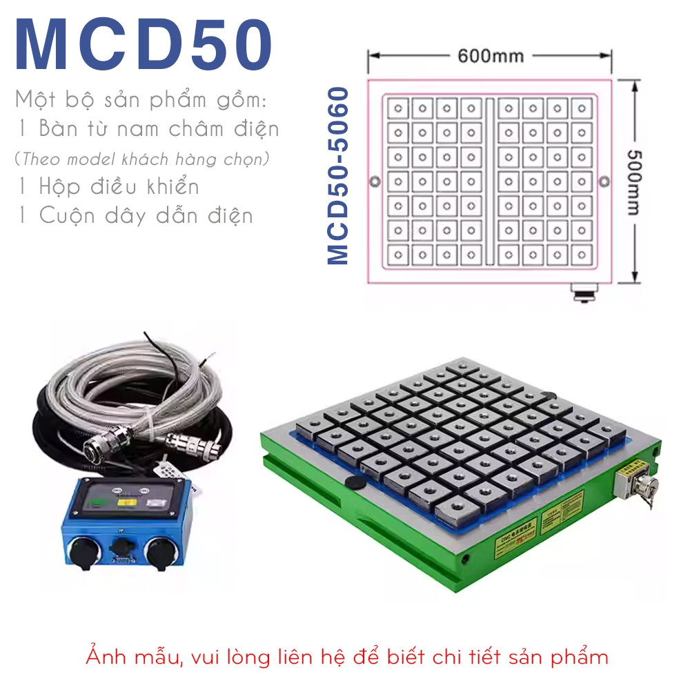 Bàn từ điện MCD50-50100 cỡ lớn, gá nhiều phôi, tối ưu gia công