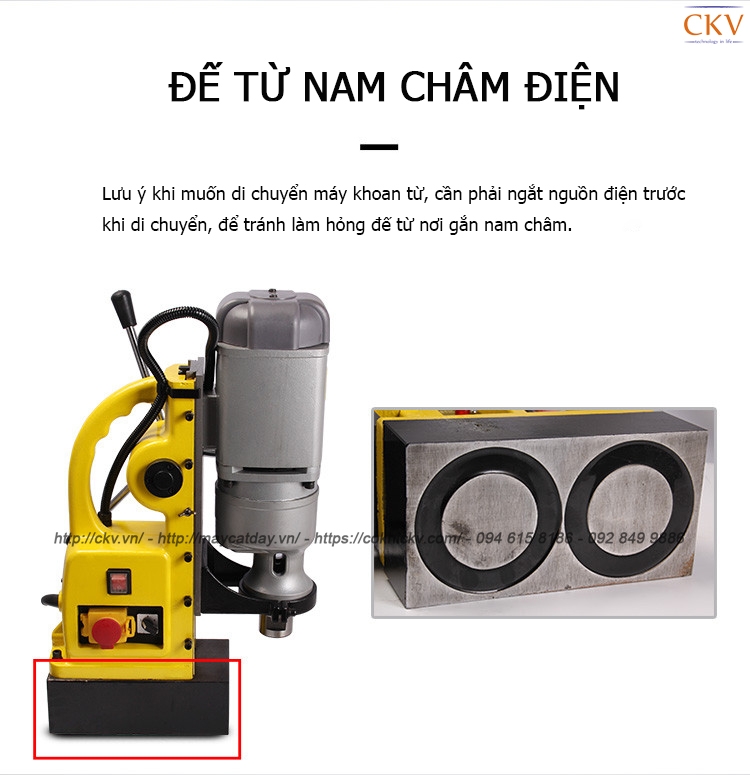 Máy khoan taro để bàn gắn đế từ MRCM D23 cỡ khoan 23mm taro M14