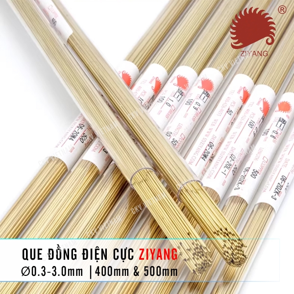 Que đồng điện cực EDM Ø0.3-1.0mm 400mm 100Pcs ZIYANG| CKV VIETNAM