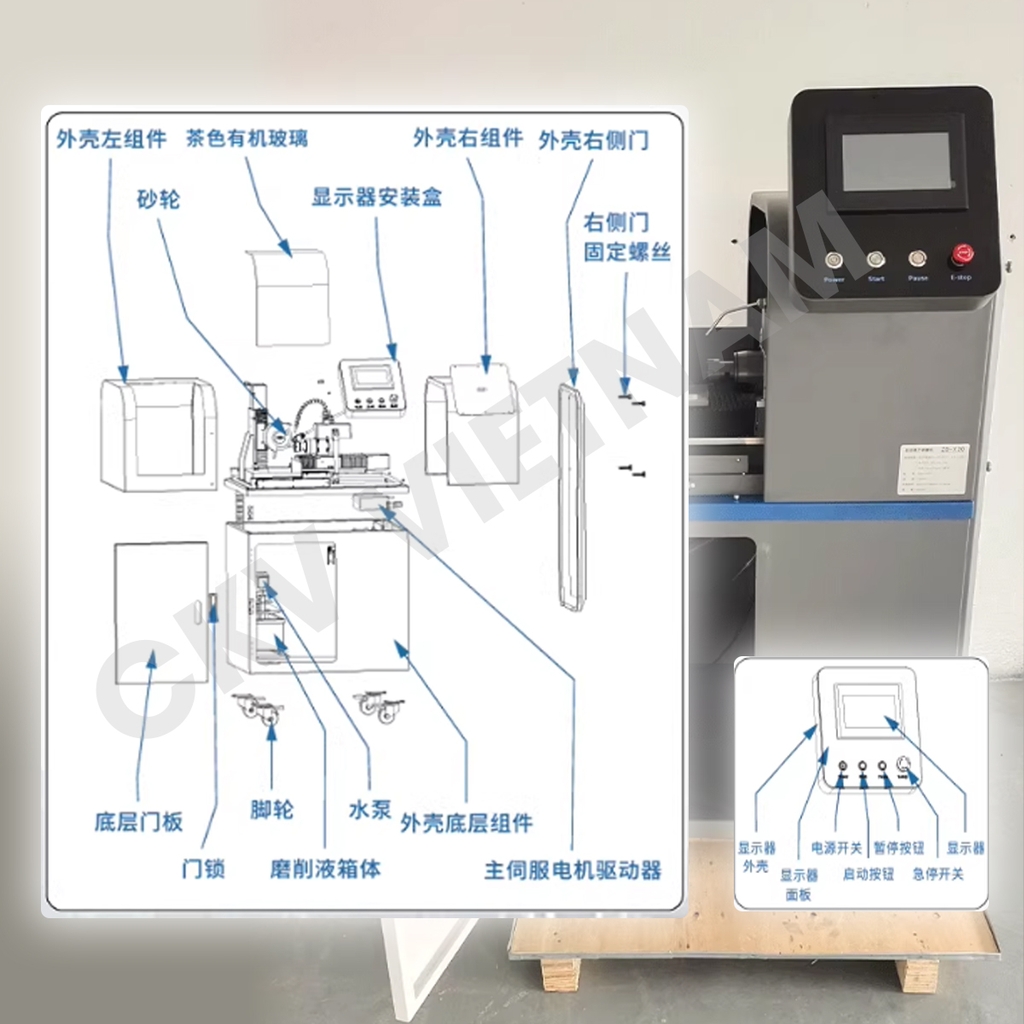 Máy mài dao cụ thông minh, tự động CKV-H20TD - Mài đa năng
