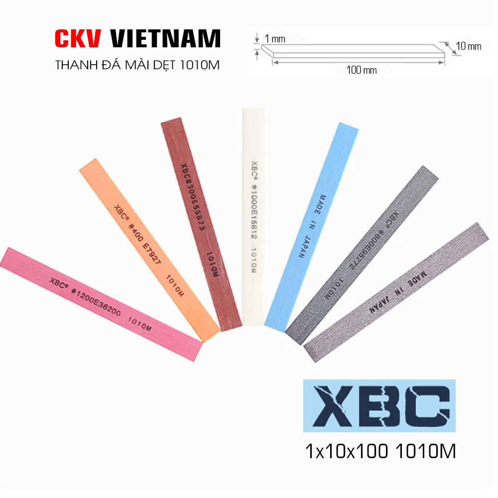 Thanh đá mài gốm XBC 1010M 1x10x100 #220-#1200 Japan