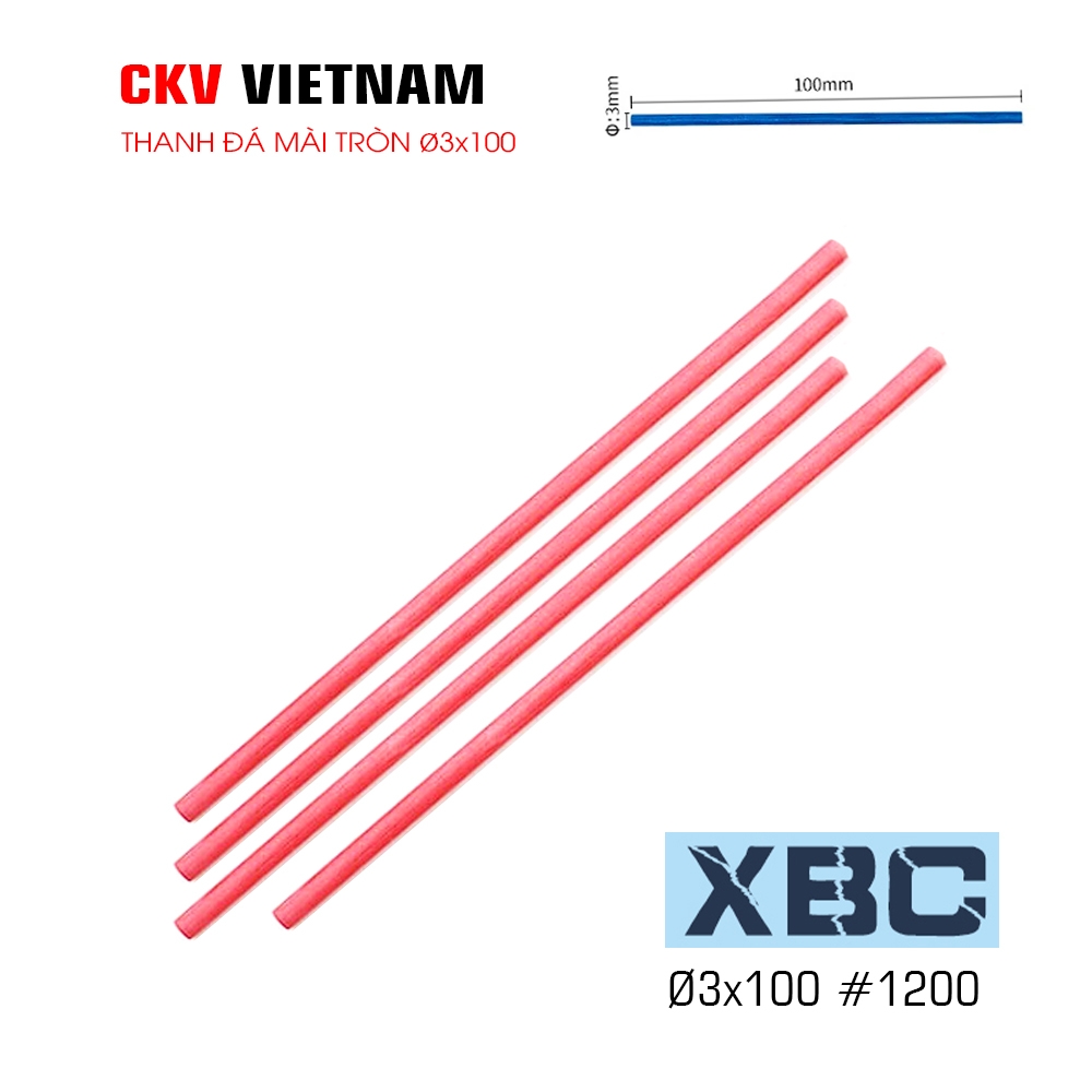 Thanh đá mài gốm XBC Ø3x100 #220-#1200 Japan