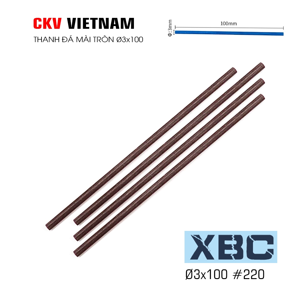 Thanh đá mài gốm XBC Ø3x100 #220-#1200 Japan