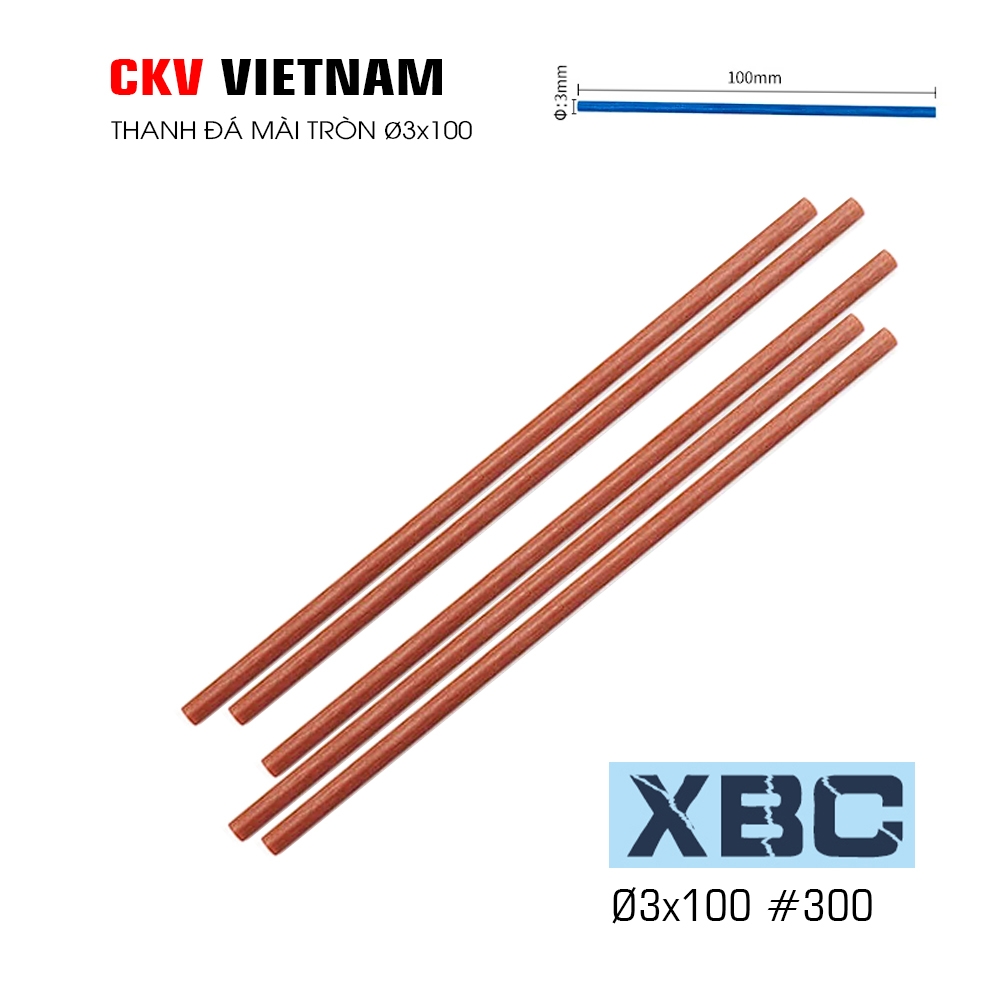 Thanh đá mài gốm XBC Ø3x100 #220-#1200 Japan