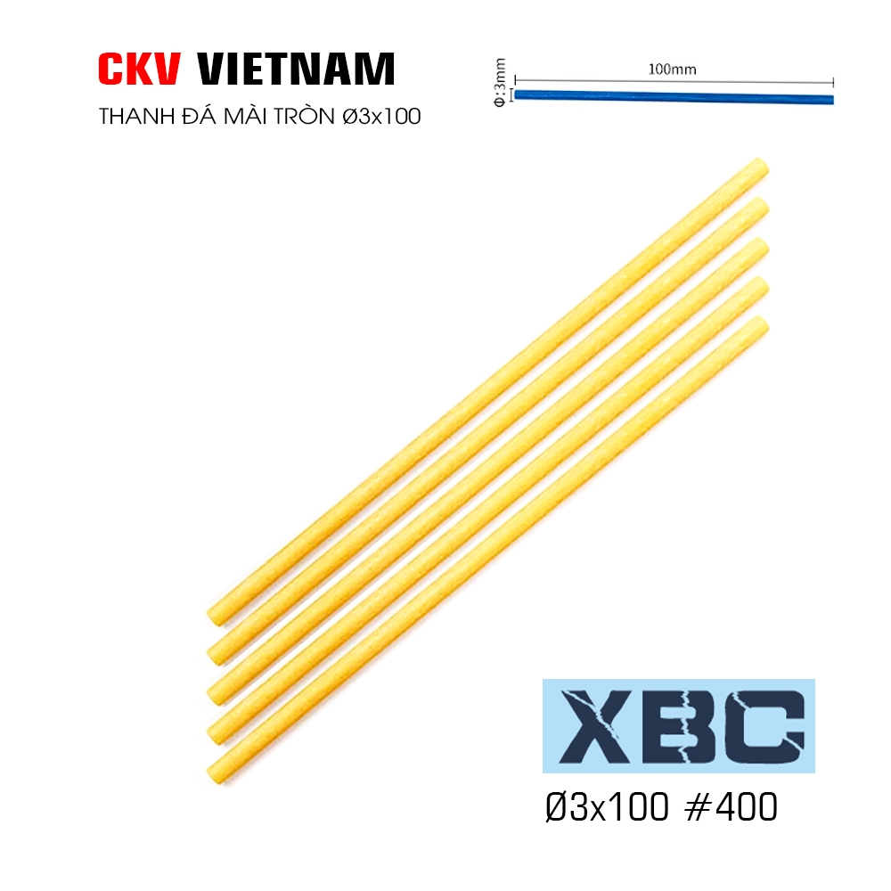 Thanh đá mài gốm XBC Ø3x100 #220-#1200 Japan