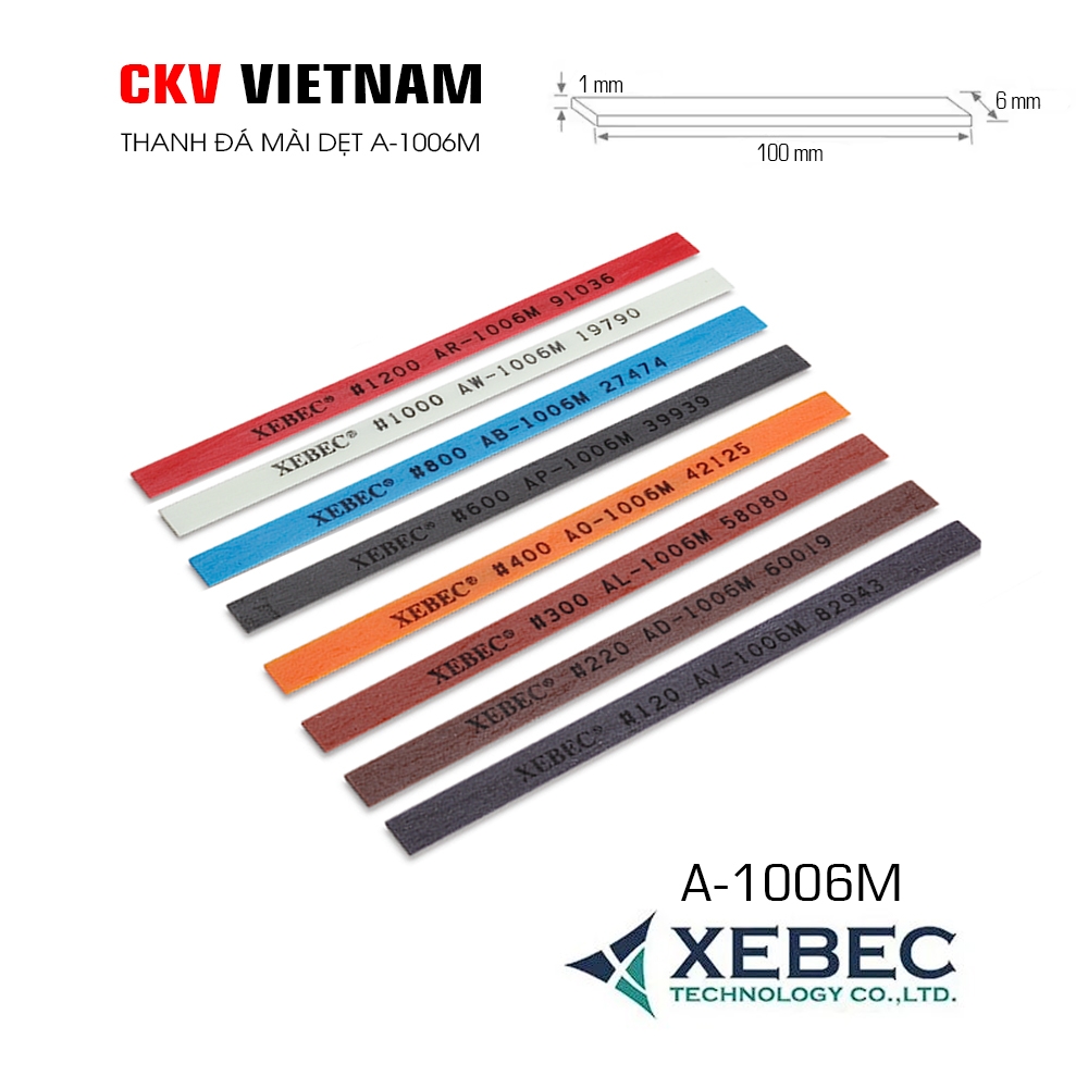 Thanh đá mài XEBEC A-1006M 1x6x100 #220-#1200 Japan