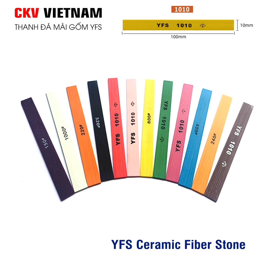 Thanh đá mài gốm YFS 1x6x100 150# - 1200# Taiwan