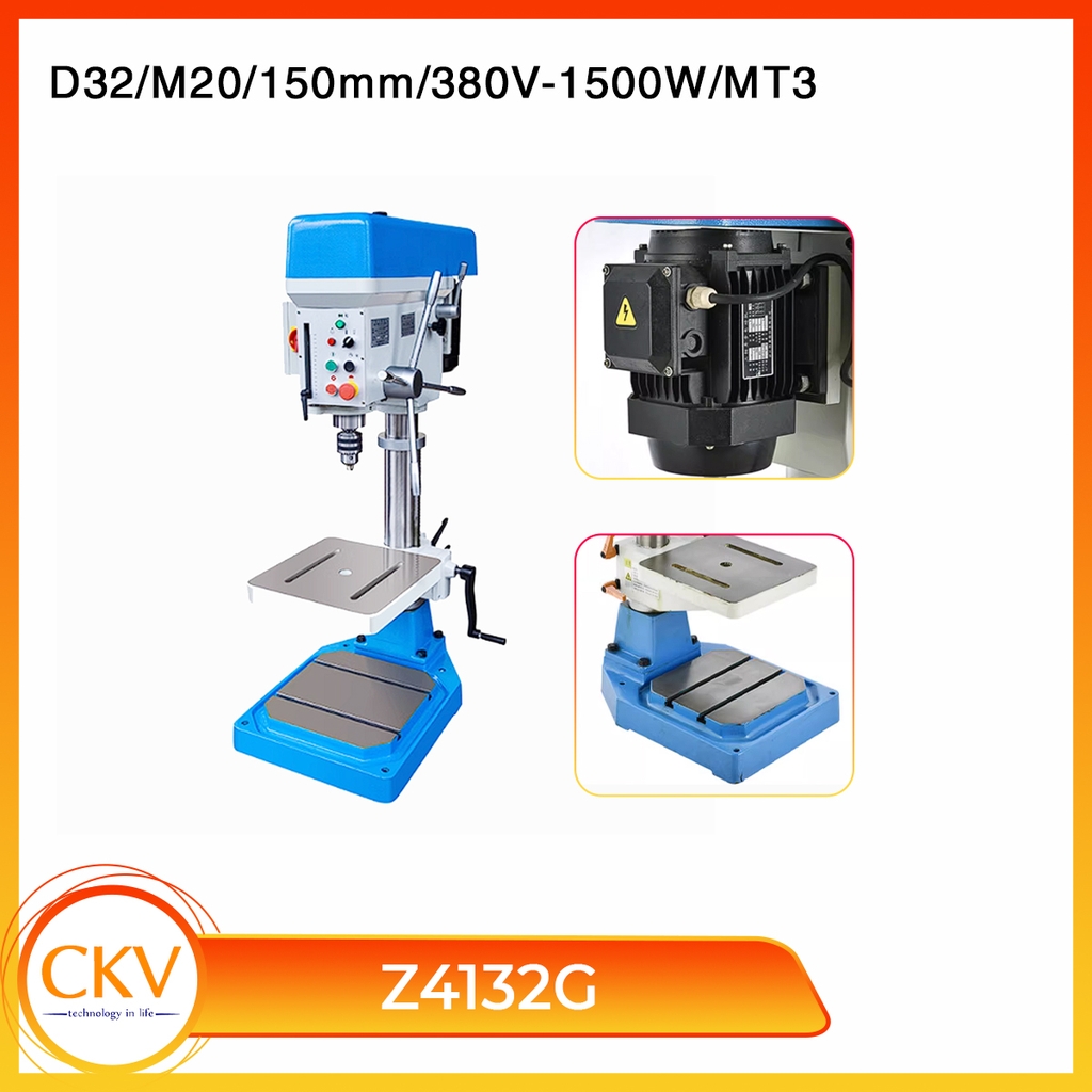 Máy khoan bàn & taro kiểu mới Z4132G/D32/M20/380V-1500W/MT3