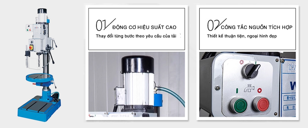 Máy khoan đứng hộp số giá rẻ Z5025/Z5025B - D25/380V-750W & 1100W/MT3