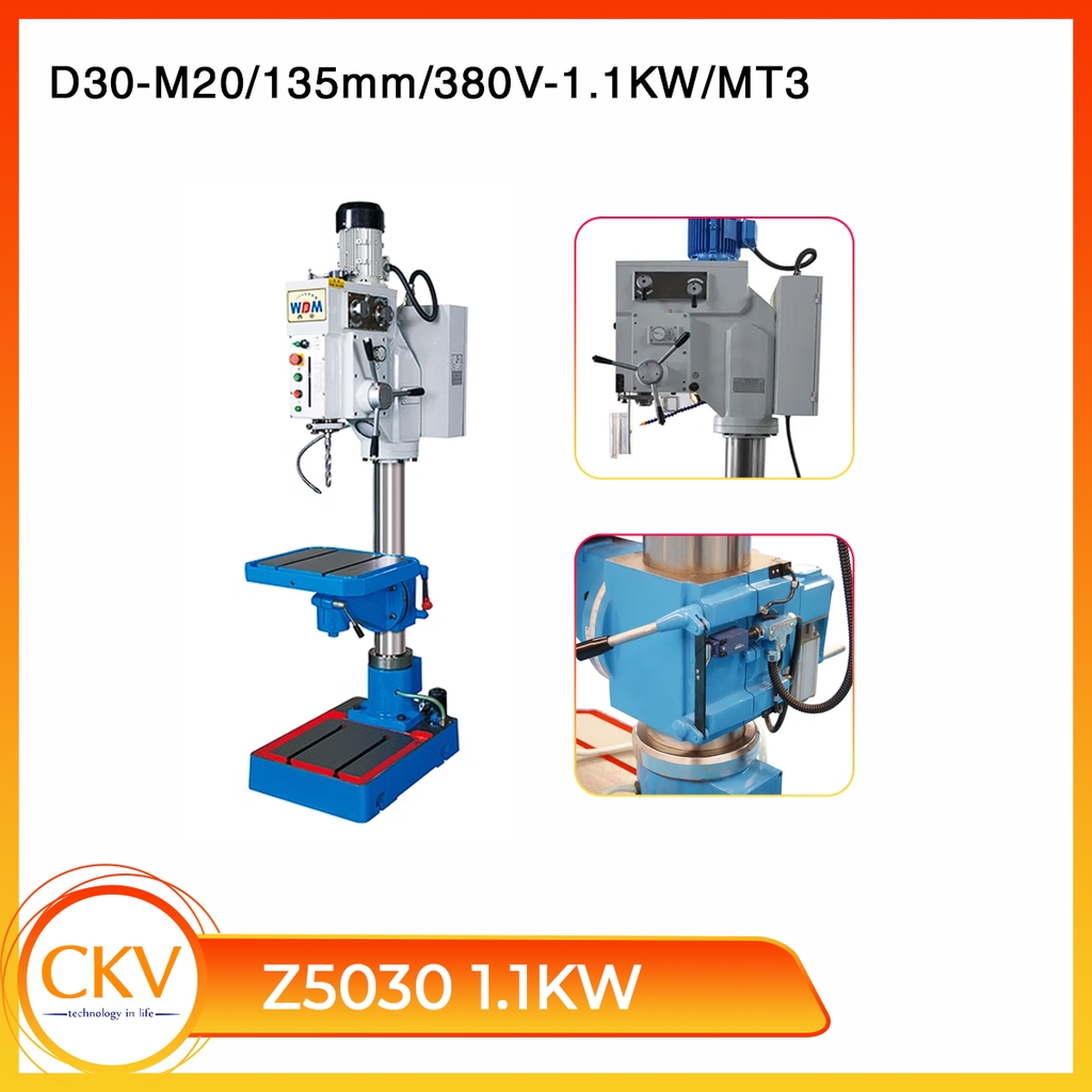 Máy khoan & taro đứng hộp số tự động Z5030 - D30/M20/380V-0.85KW&1.1KW