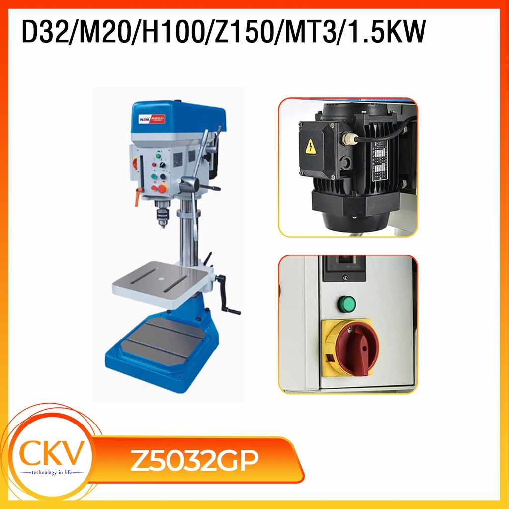 Máy khoan bàn & taro kiểu mới Z5032GP/D32/M20/380V-1500W/MT3