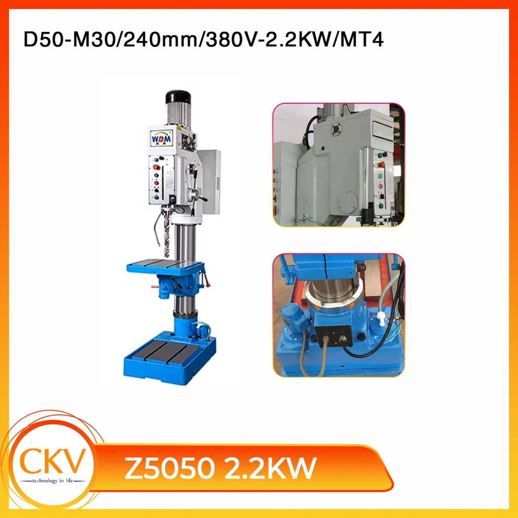 Máy khoan & taro đứng hộp số tự động Z5050 - D50/M30/380V-2.2/2.8KW/MT4&MT5