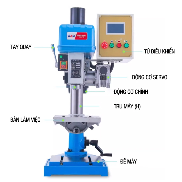 Máy khoan tự động Z4125H D20/H85/L125/MT3/1.1KW/750W Servo/280x300