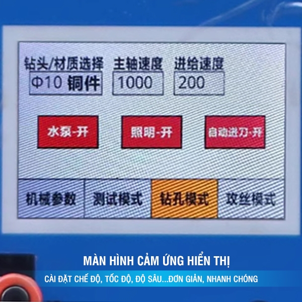 Máy khoan & taro bán tự động ZWB4116 D16/M10/H70/MT2/250x250/1.5KW/90W