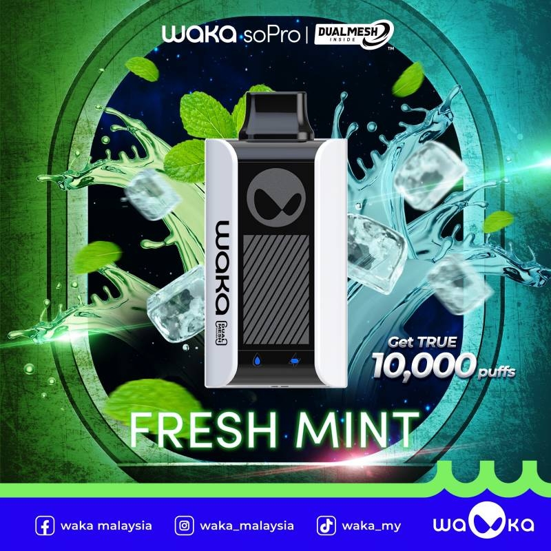 WAKA soPro Dual Mesh PA10000 Empowered By RELX Puffs Disposable Vape | Vape Pod 1 lần có sạc