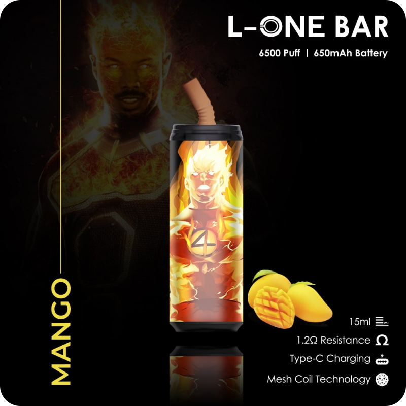 L-ONE BAR 6500 puffs 13 vị | 3%-5% | 15ml | 650mAh | USB Type C | Disposable Vape | vapeland.vn