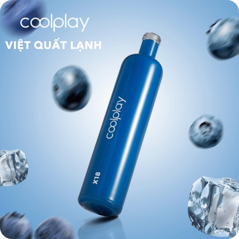 Việt quất Blueberry Ice Coolplay X18 1800 puff / 6ml / 5% (50mg) / 1000mAh