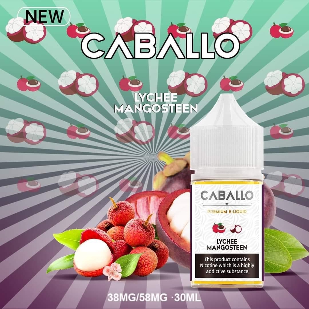 CABALLO Ejuice Saltnic | Lychee Mangosteen - Vải Măng Cụt