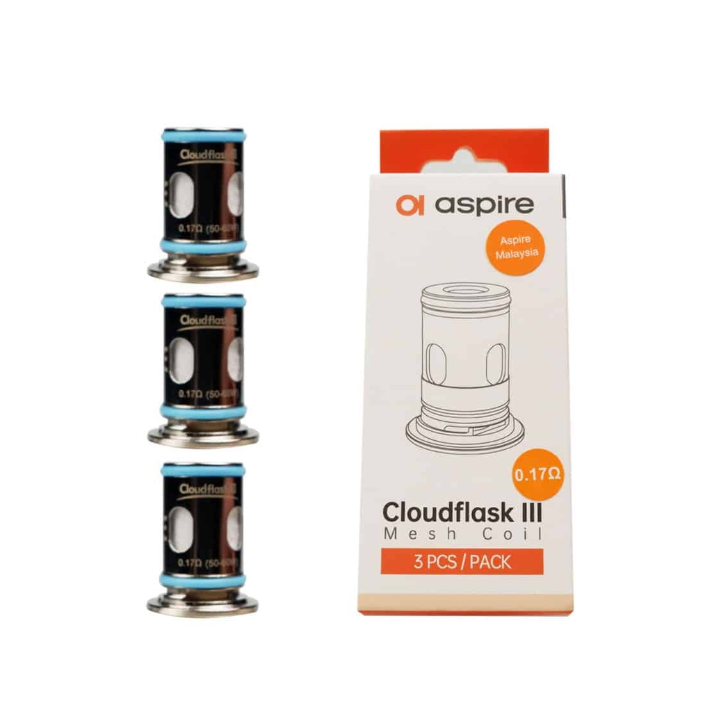 Aspire Cloudflask | 0.17Ω (50-60W) Mesh Coils ( 3pcs/Pack )