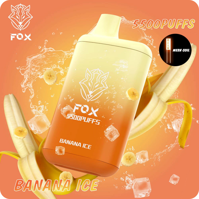 FOX Pod 15 vị 5500 hơi Disposable Vape / 15ml / 5% (50mg) / 550mAh - Type C / Mesh Coil