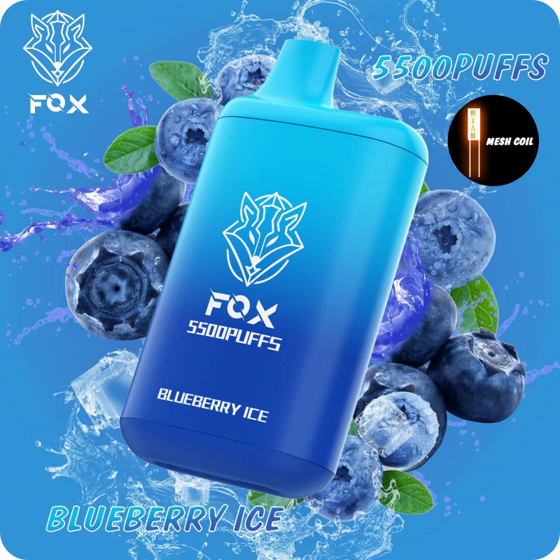 FOX Pod 15 vị 5500 hơi Disposable Vape / 15ml / 5% (50mg) / 550mAh - Type C / Mesh Coil