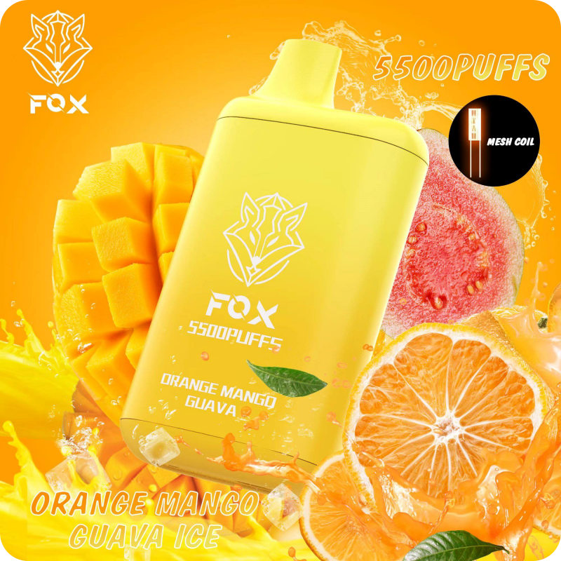 FOX Pod 15 vị 5500 hơi Disposable Vape / 15ml / 5% (50mg) / 550mAh - Type C / Mesh Coil