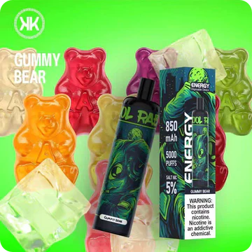 KK Energy Ruok Pod Gummy Bear (Kẹo Dẻo Gấu) 5000 hơi Disposable Vape / 12ml / 5% (50mg) / 850mAh - TYPE C / Mesh Coil