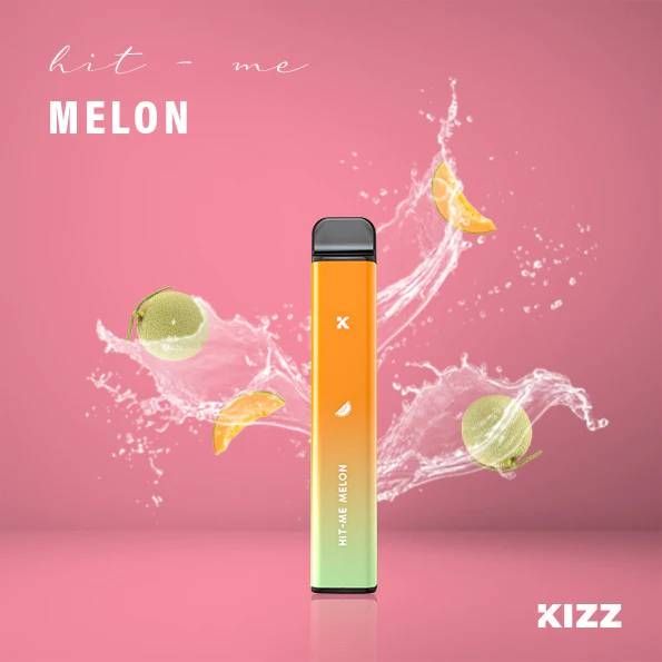 KIZZ Disposable 2500 puffs Hit-Me Melon (Dưa lưới) | 2%-3%-5% | 8ml | Mesh coil | 650mAh | USB Type C | vapeland.vn
