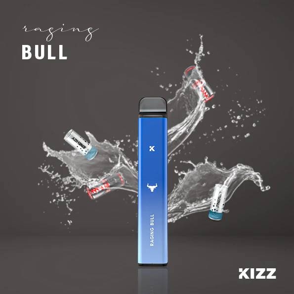KIZZ Disposable 2500 puffs Raging Bull (Tăng Lực) | 2%-3%-5% | 8ml | Mesh coil | 650mAh | USB Type C | vapeland.vn
