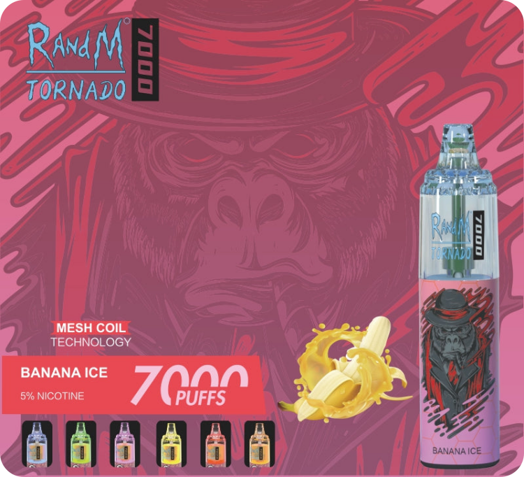 RandM Tornado 7000 puffs 27 vị 5% (50mg) | AirFlow Control Disposable Vape | Chính Hãng