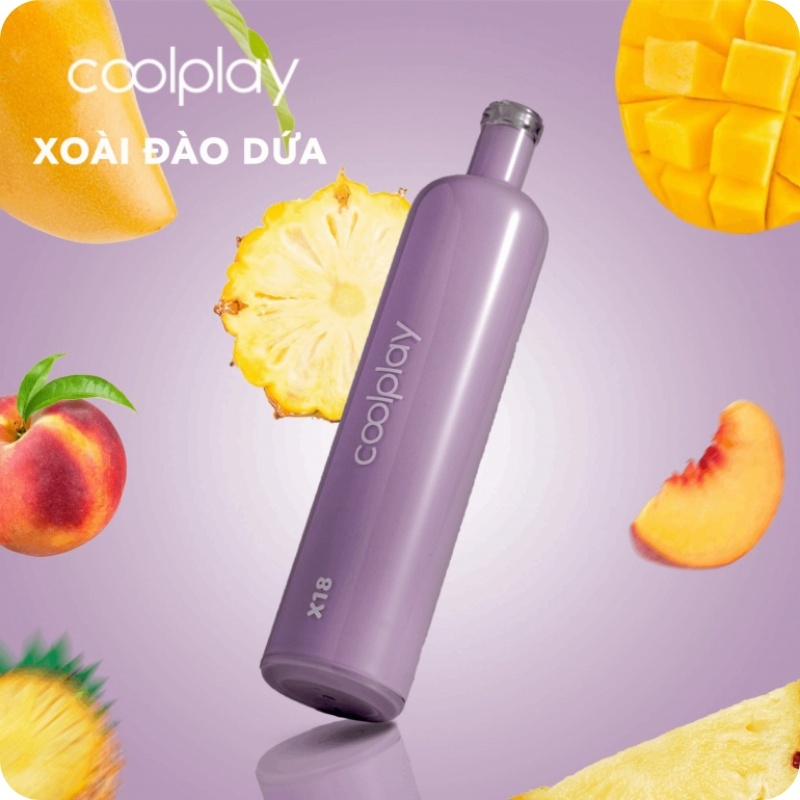 Pod 1 lần 12 Vị Disposable Coolplay X18 1800 puff / 6ml / 5% (50mg) / 1000mAh