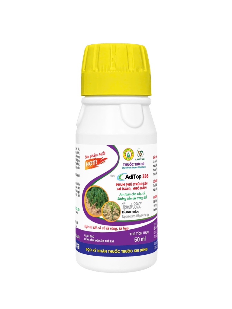 AdiTop 336 phun phủ trùm lên mì(sắn), ngô(bắp)