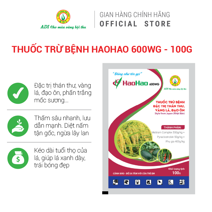 Thuốc trừ bệnh Haohao 600WG