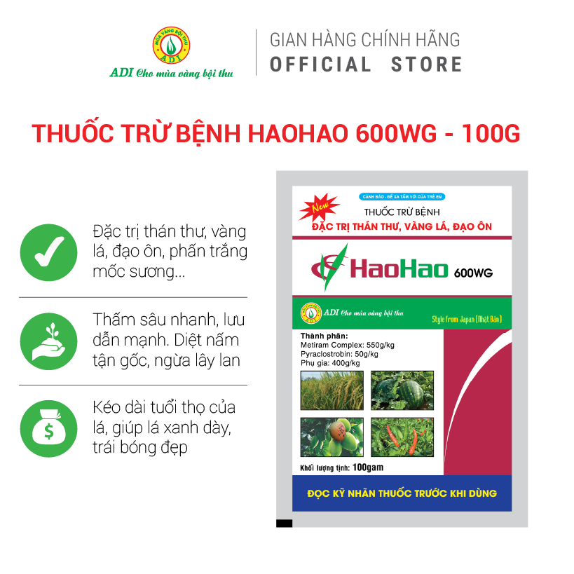 Thuốc trừ bệnh Haohao 600WG