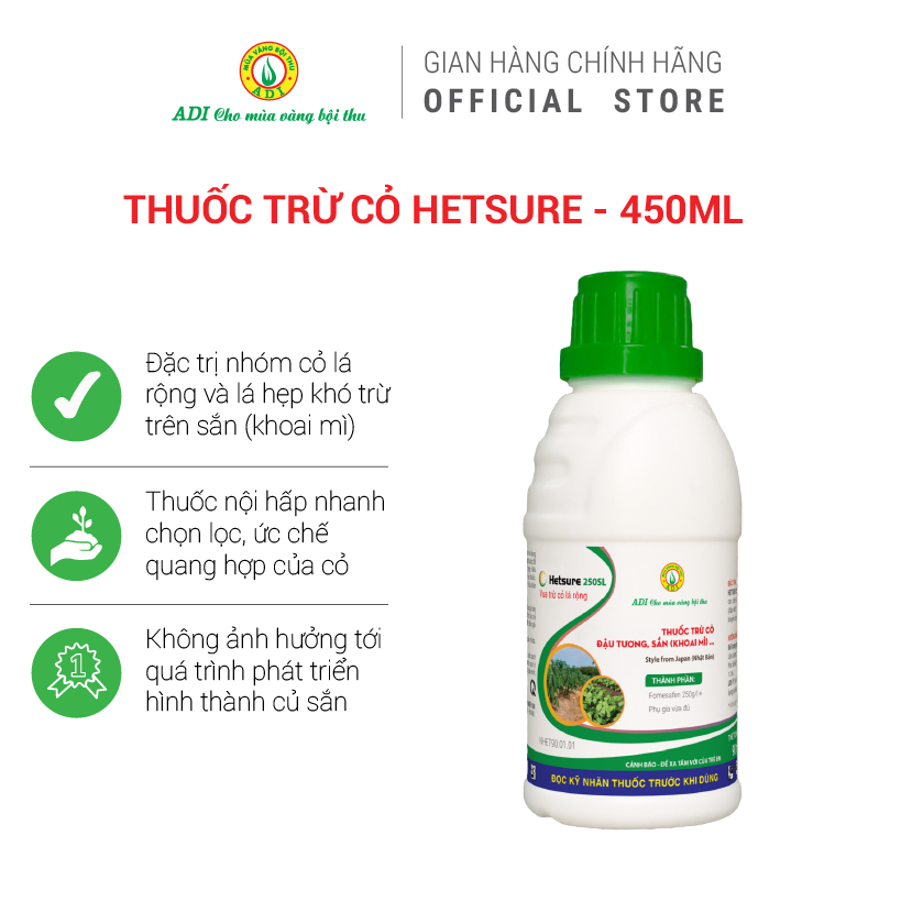 Thuốc trừ cỏ Hetsure 250SL