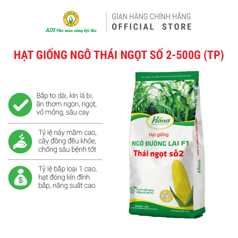 Hạt giống ngô đường Thái Ngọt số 2