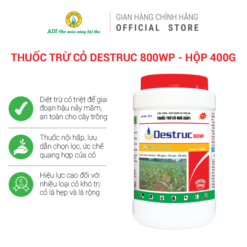 Thuốc trừ cỏ Destruc 800WP