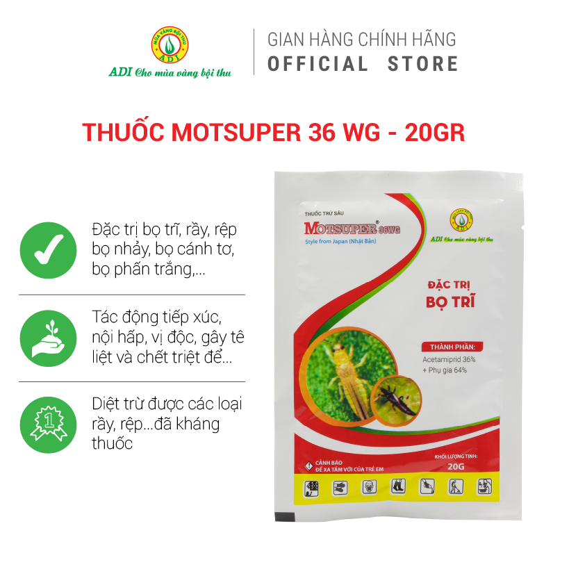 Thuốc trừ rầy Motsuper 36 WG