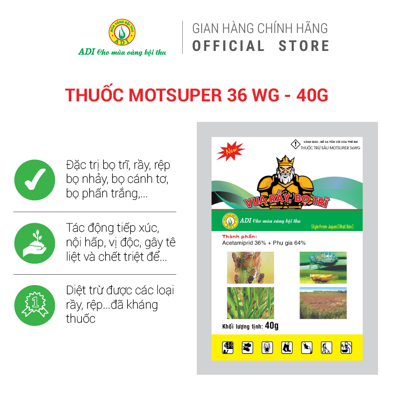 Thuốc trừ rầy Motsuper 36 WG