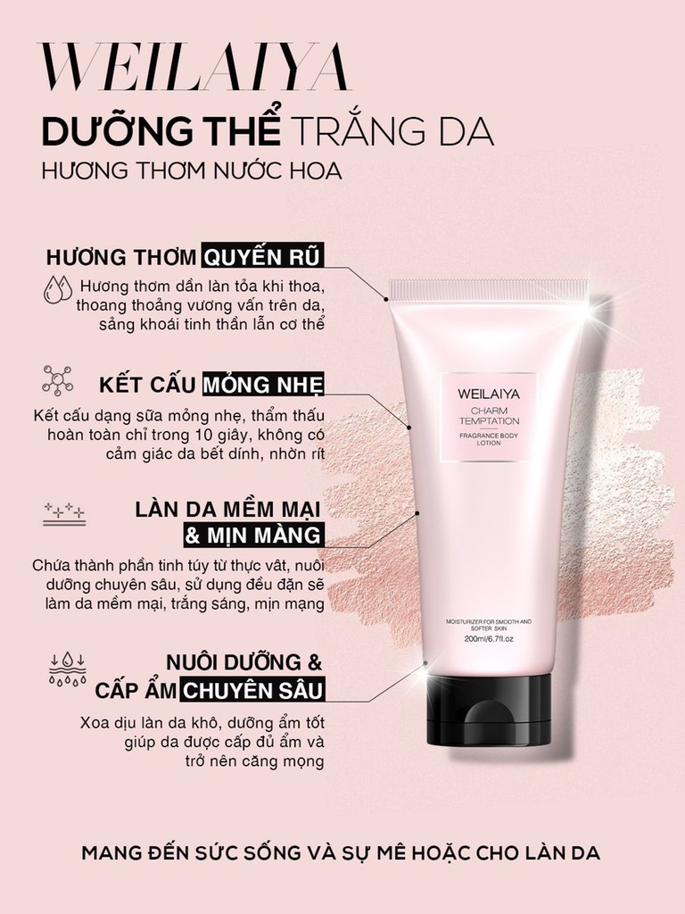 Dưỡng Thể Body Lotion Nước Hoa Weilaiya 200ml