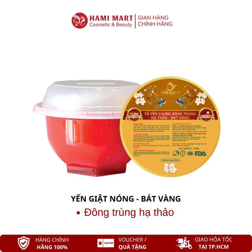 Yến Chưng Thảo Mộc Thượng Hoàng Yến Công Nghệ Tự Sôi Bát Vàng