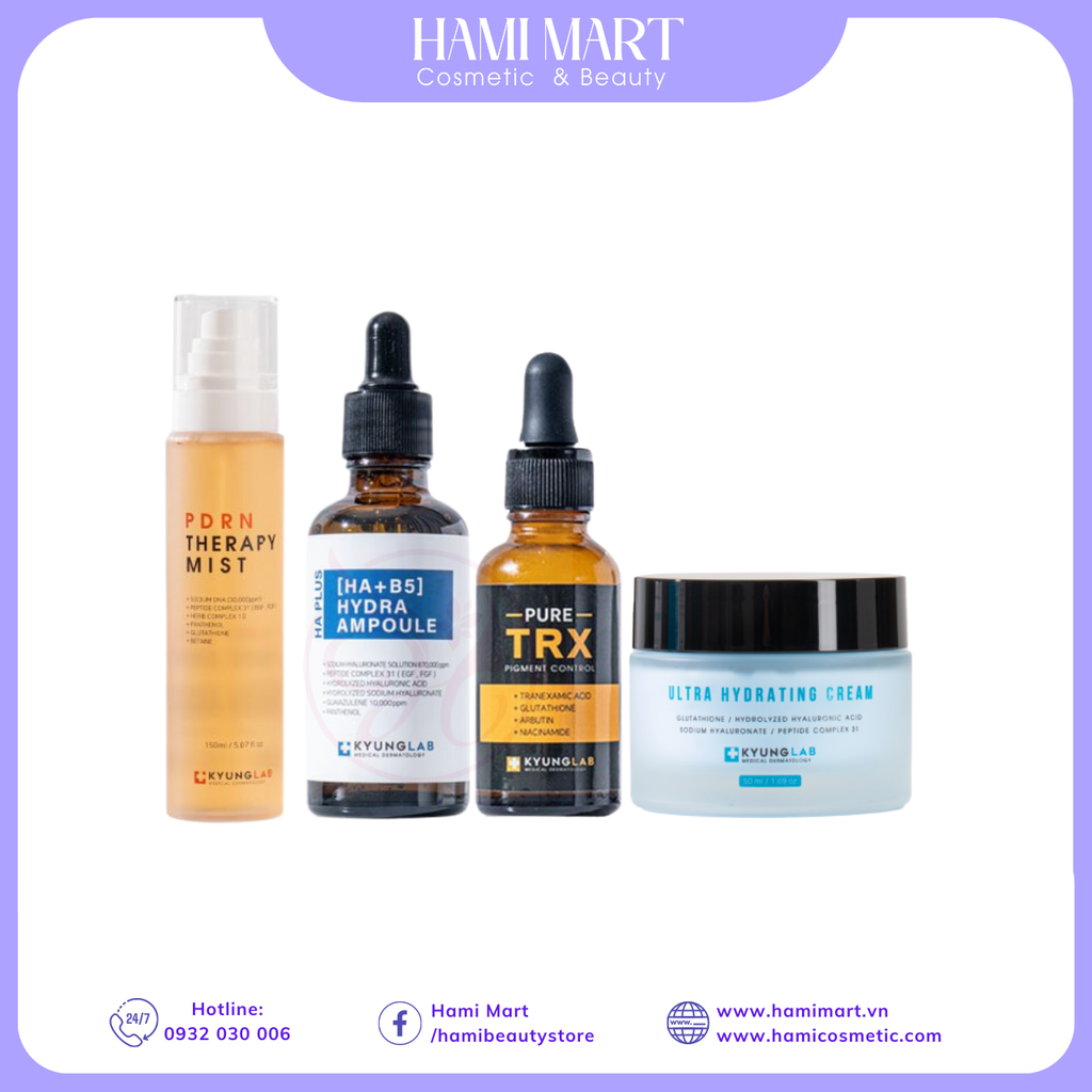Combo Kyunglab Skincare Routine Dưỡng Trắng, Nâng Tone Da - Combo Tăng Cường