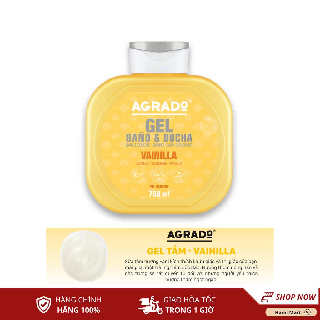 Sữa Tắm Agrado Gel Bano & Ducha 750ml Từ Tây Ban Nha