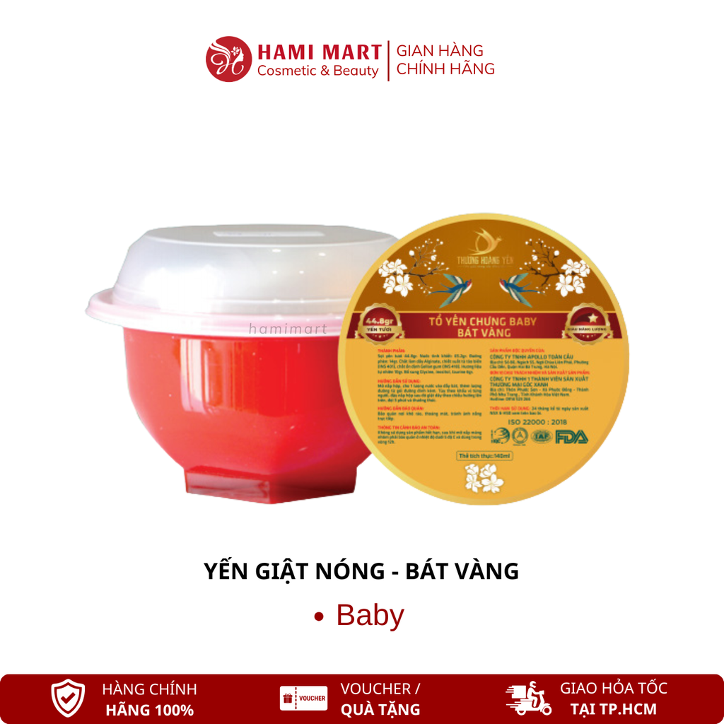 Yến Chưng Thảo Mộc Thượng Hoàng Yến Công Nghệ Tự Sôi Bát Vàng