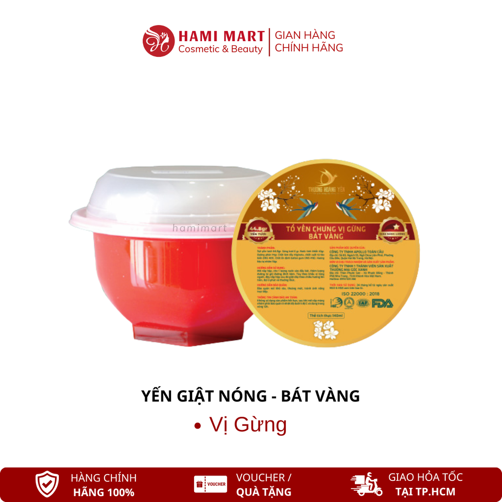 Yến Chưng Thảo Mộc Thượng Hoàng Yến Công Nghệ Tự Sôi Bát Vàng